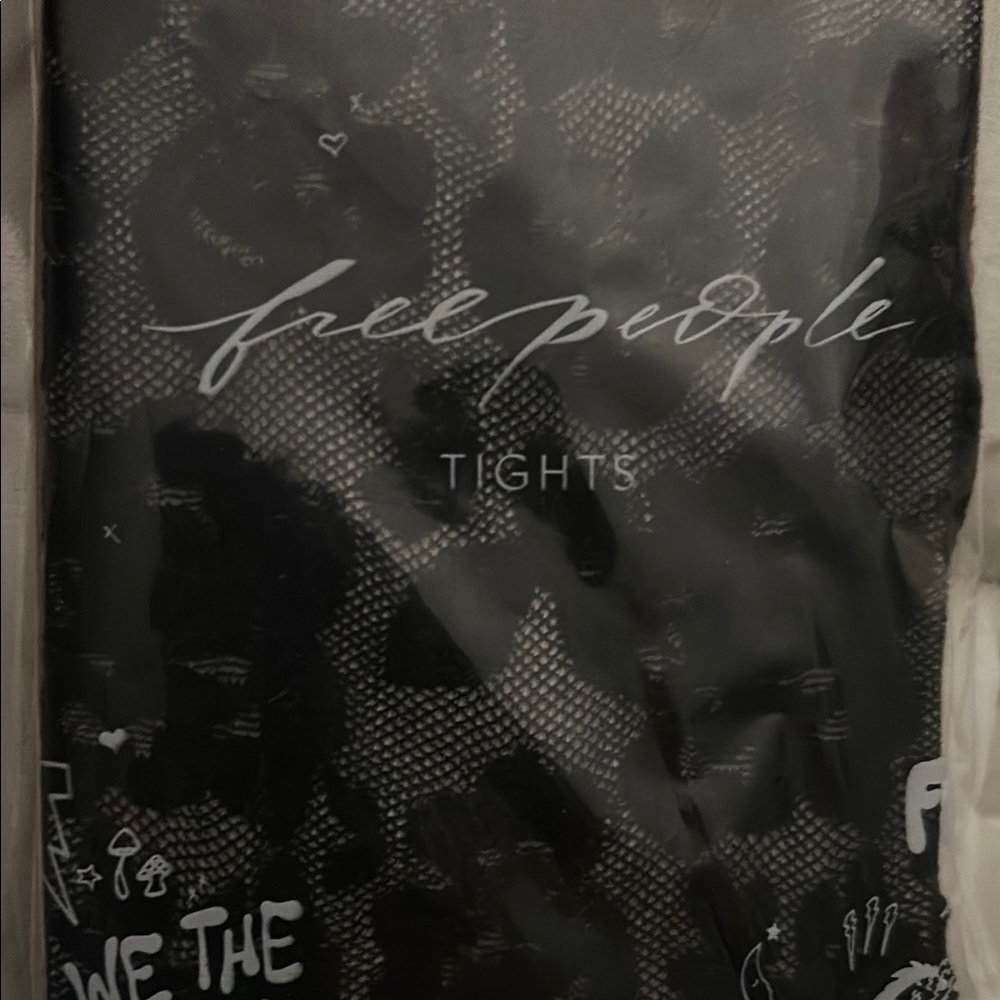 Free People Black Lace Tights NEW